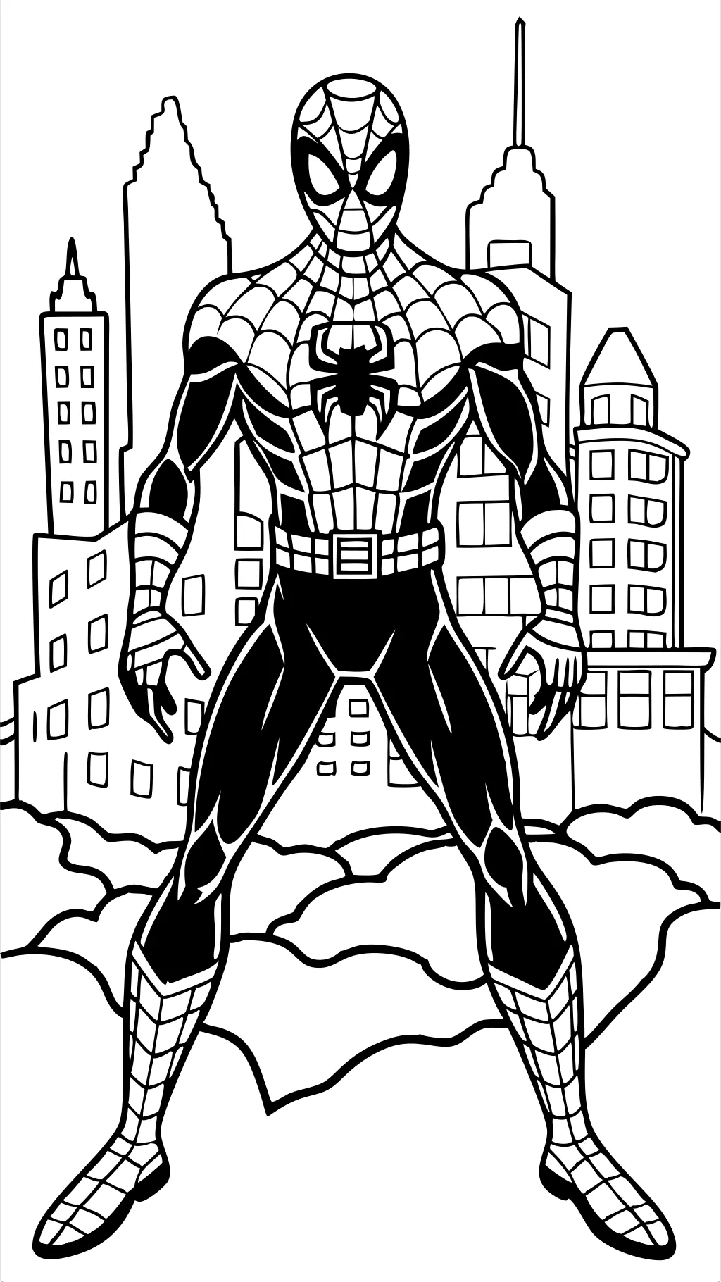 coloriage spiderman pour adultes